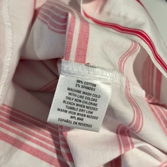 Maison Jules hot pink and white striped sheath off-shoulder dress - M - Picture 8 of 8